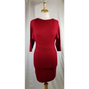 NWT THE LIMITED Dolman Slv Sweater Dress - Red XSP